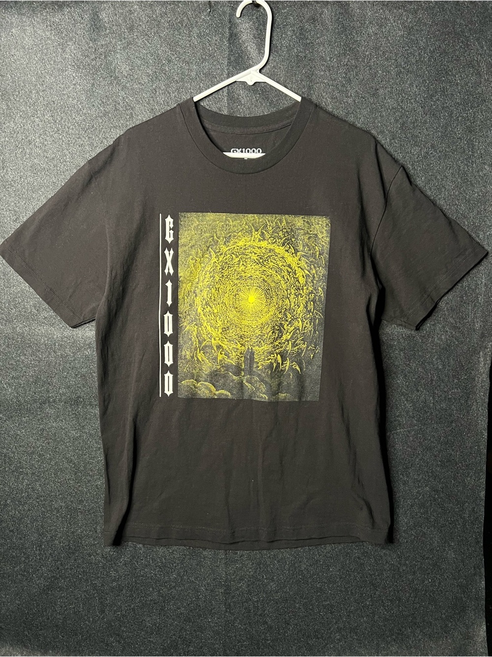 GX1000 Inferno Skate Brand Vortex Graphic Tee Grunge Style Black Men’s Size L